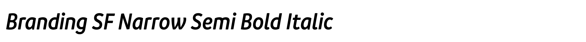 Branding SF Narrow Semi Bold Italic image